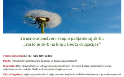 Stručno-znanstveni skup o palijativnoj skrbi u Čakovcu, 12. i 13.09.2019.
