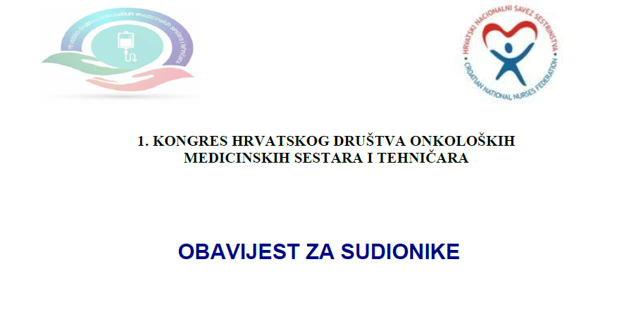 1. Kongres Hrvatskog društva onkoloških medicinskih sestara i tehničara- obavijest